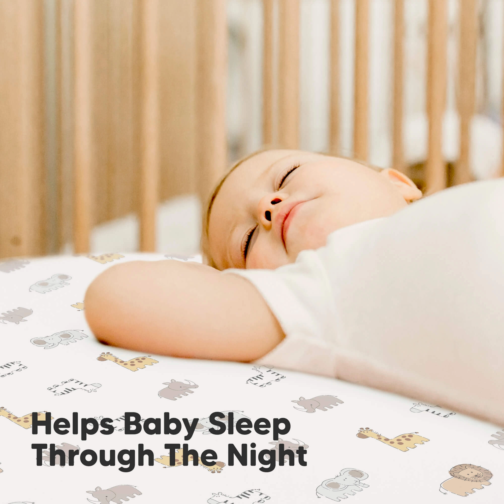 2-Pack Isla [Protect ] Waterproof Crib Sheets (Bumble Bear)