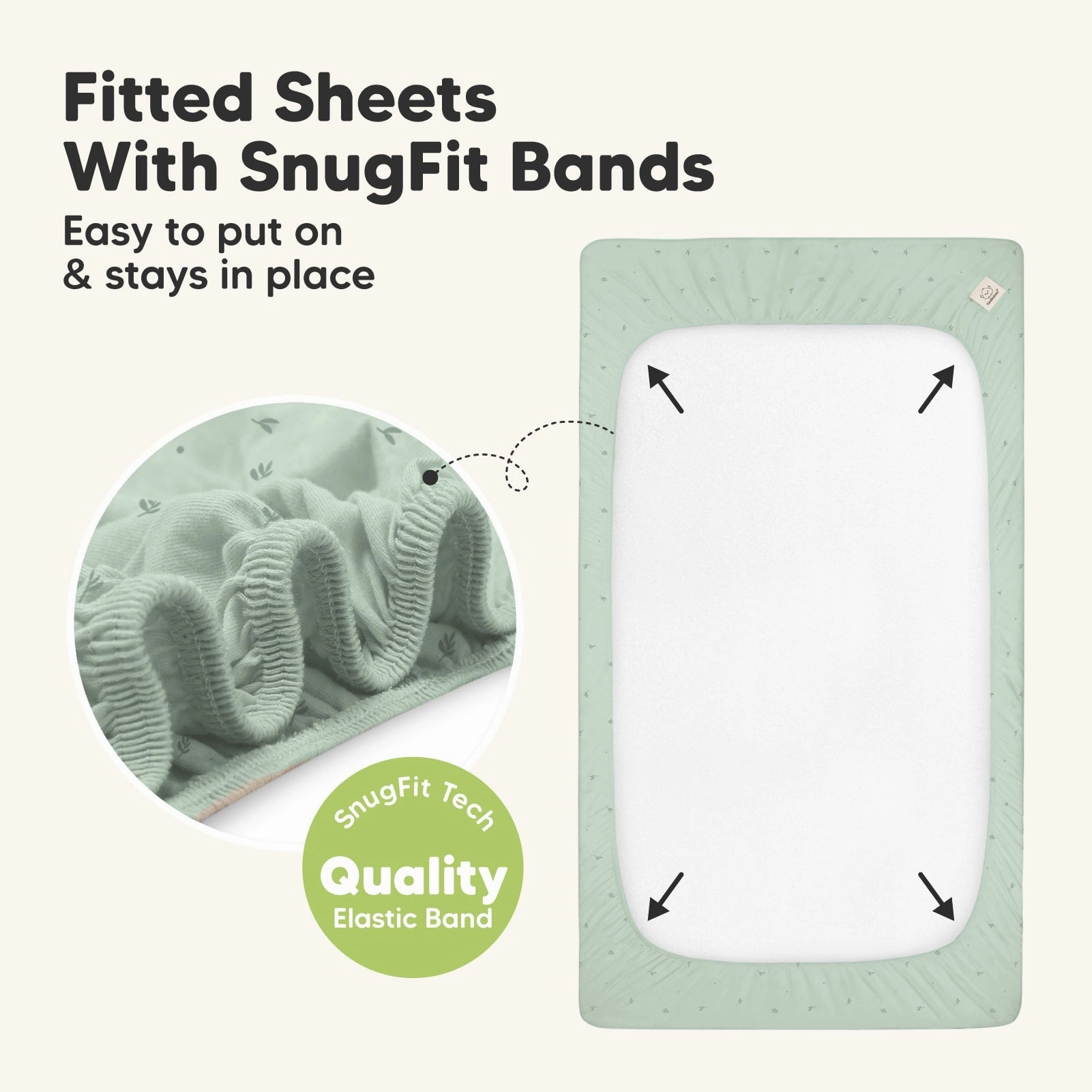 2-Pack Isla [Protect ] Waterproof Crib Sheets (Bunnies)