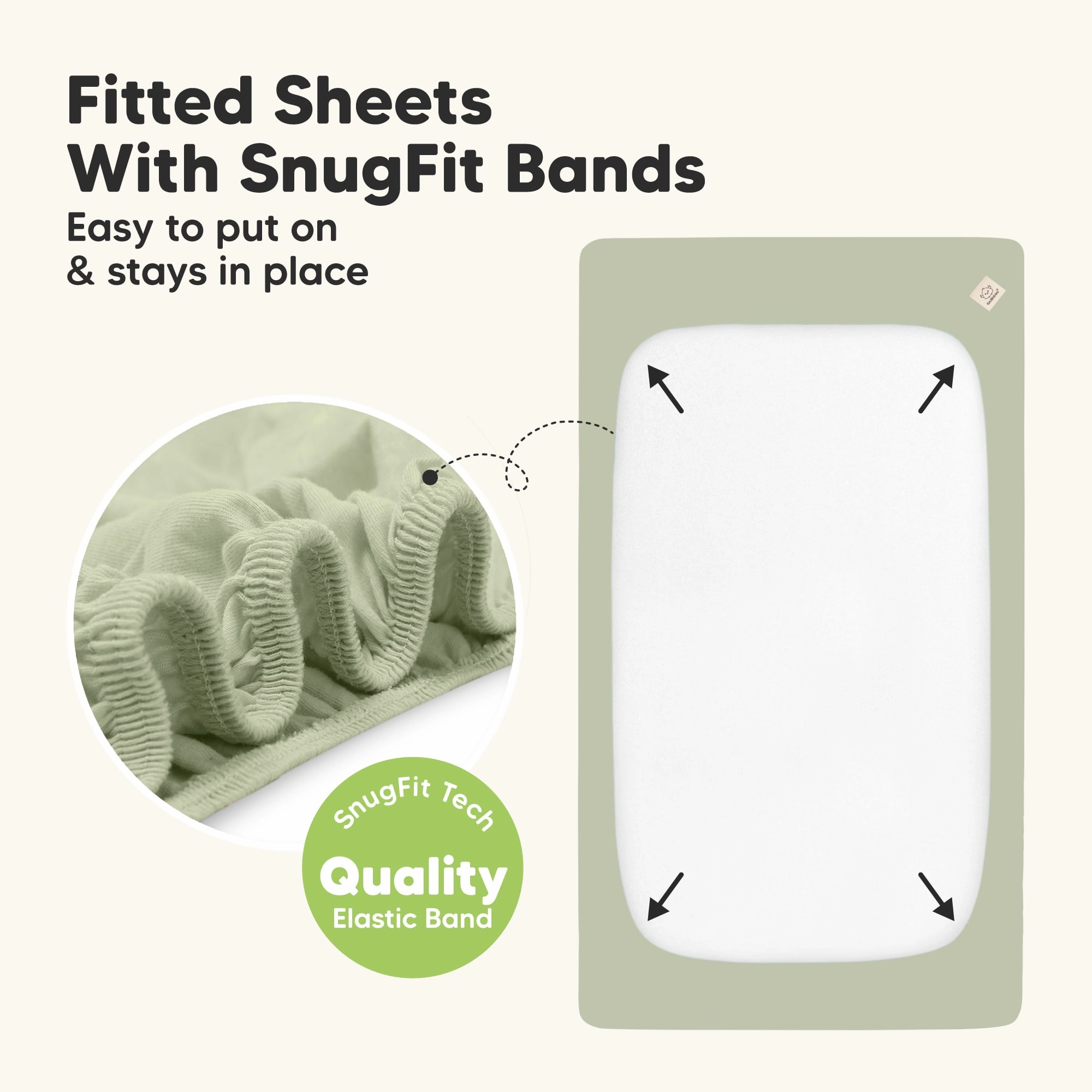 2-Pack Isla [Protect ] Waterproof Crib Sheets (Foxtrot)