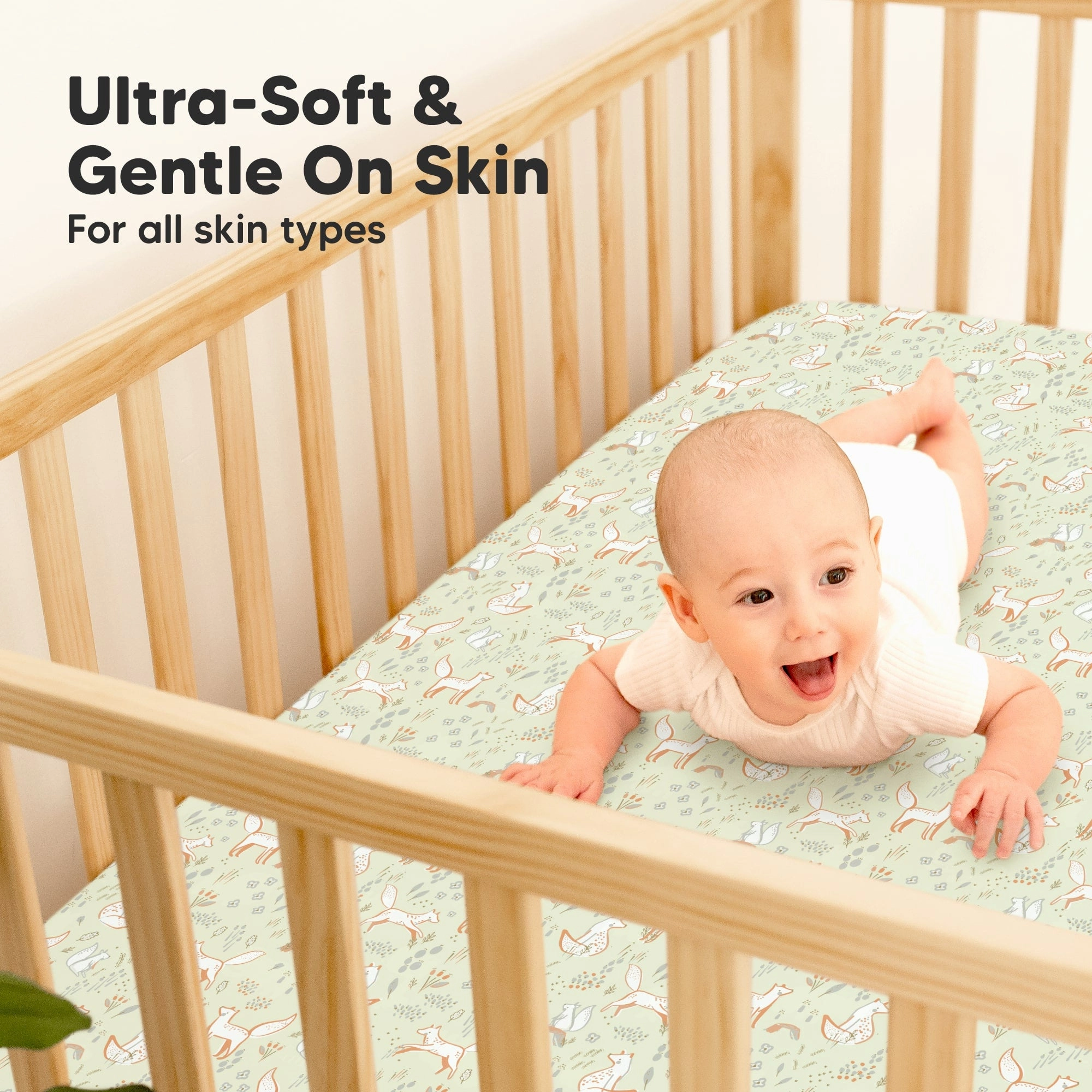 2-Pack Isla [Protect ] Waterproof Crib Sheets (Foxtrot)