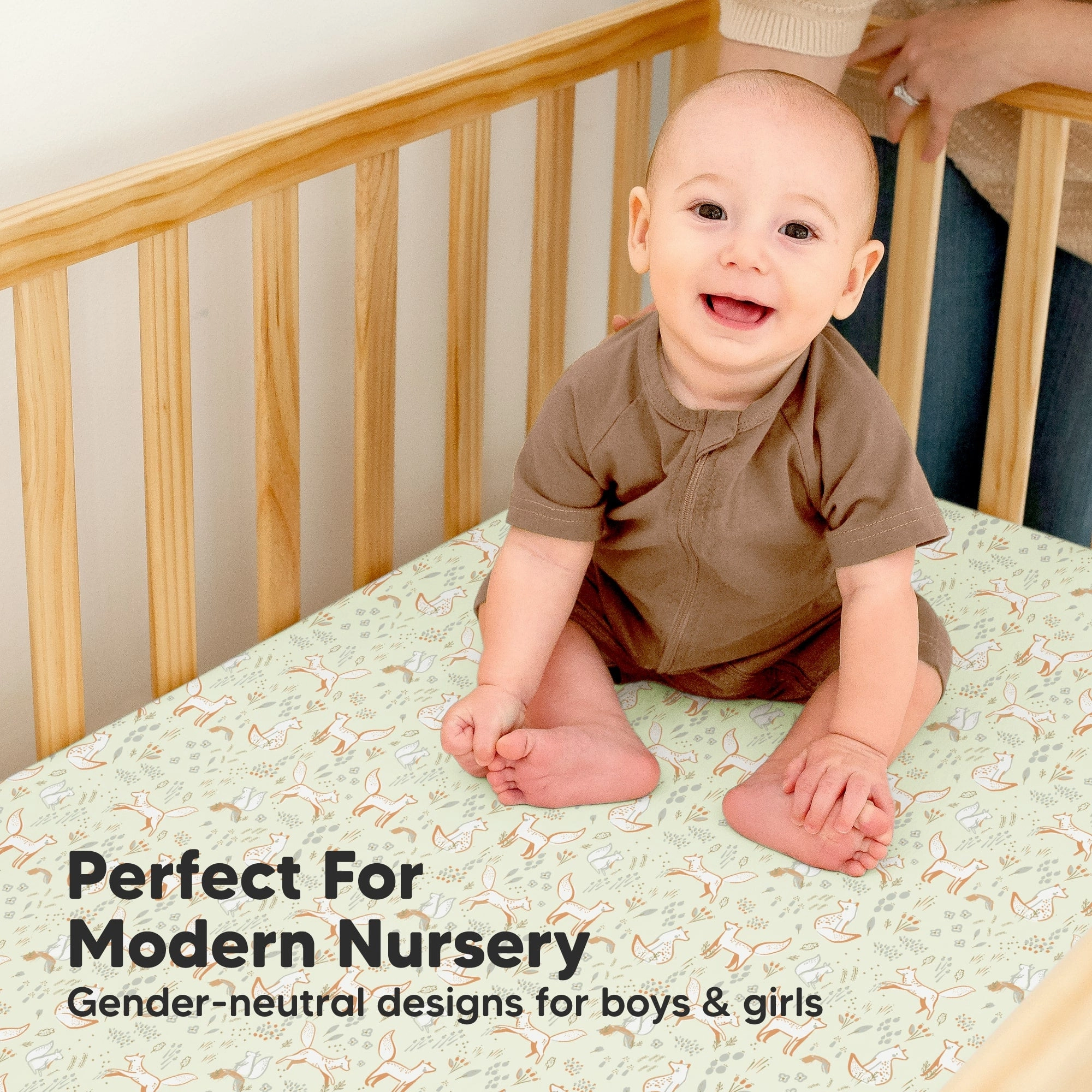 2-Pack Isla [Protect ] Waterproof Crib Sheets (Foxtrot)