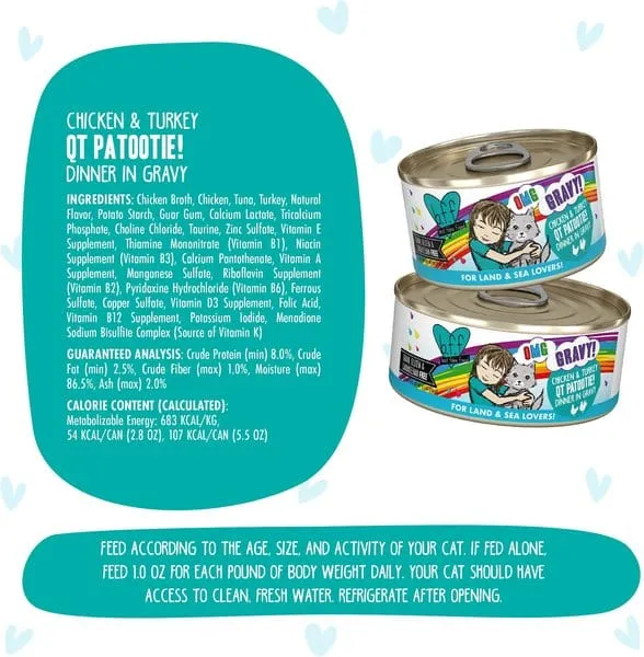 BFF OMG Chicken Turkey QT Patootie Canned Cat Food