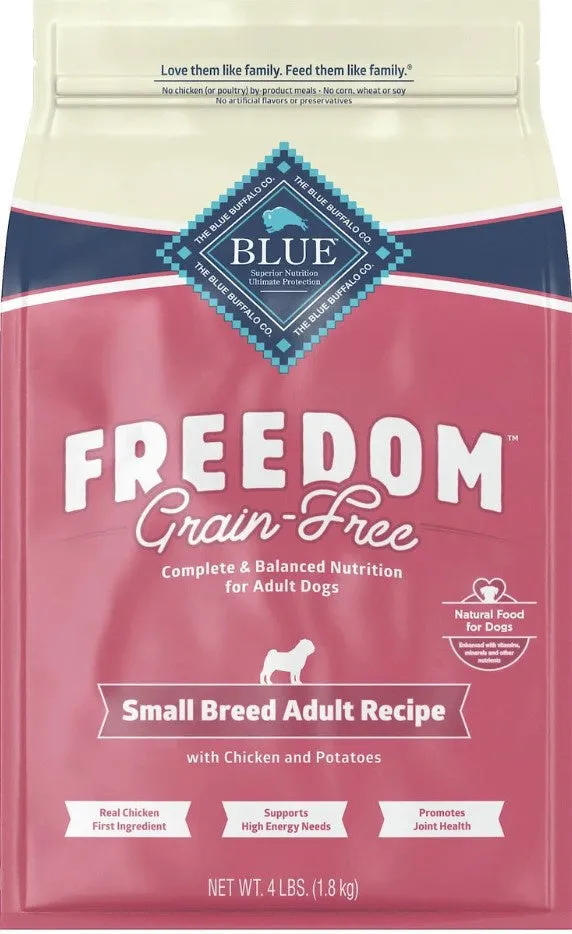 Blue Buffalo Freedom Grain Free Chicken Recipe Small Breed Adult Dry Dog Food 4lb