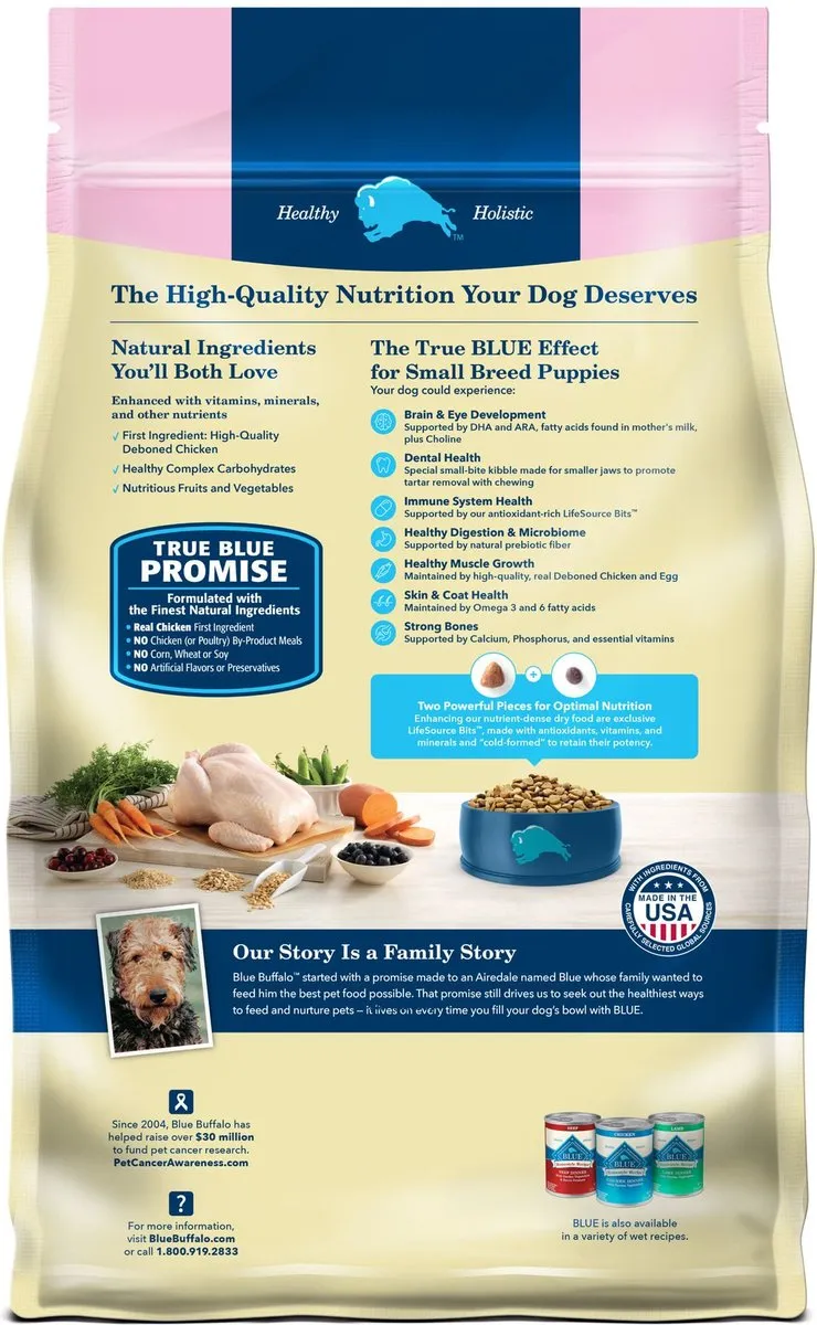 Blue Buffalo Life Protection Natural Chicken & Oatmeal Recipe Small Breed Puppy Dry Dog Food