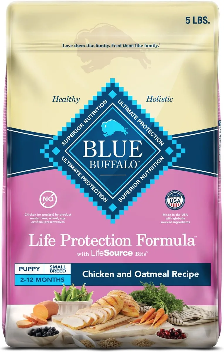 Blue Buffalo Life Protection Natural Chicken & Oatmeal Recipe Small Breed Puppy Dry Dog Food