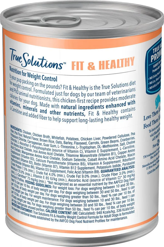 Blue Buffalo True Solutions Fit & Healthy Natural Weight Control Chicken Recipe Adult Wet Dog Food