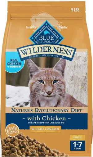Blue Buffalo Wilderness Grain Free Weight Control Chicken Recipe Dry Cat Food