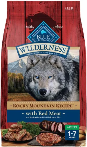 Blue Buffalo Wilderness Wholesome Grains Rocky Mountain Red Meat Recipe Adult Dry Dog Food