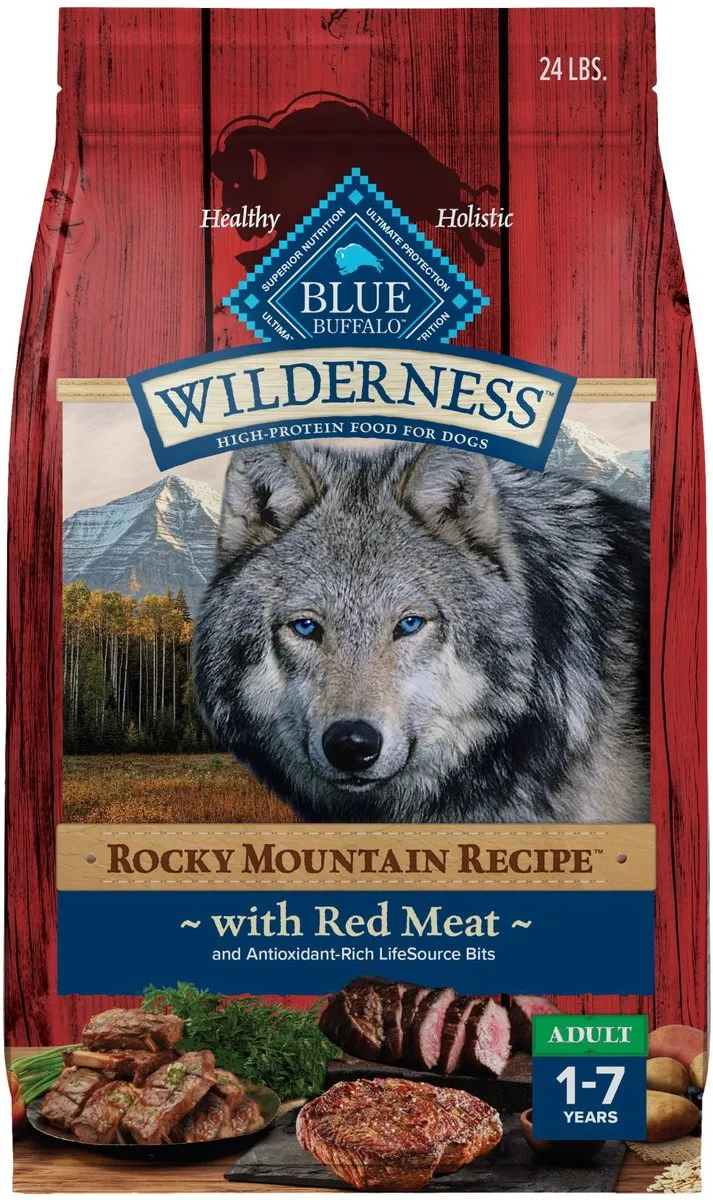 Blue Buffalo Wilderness Wholesome Grains Rocky Mountain Red Meat Recipe Adult Dry Dog Food