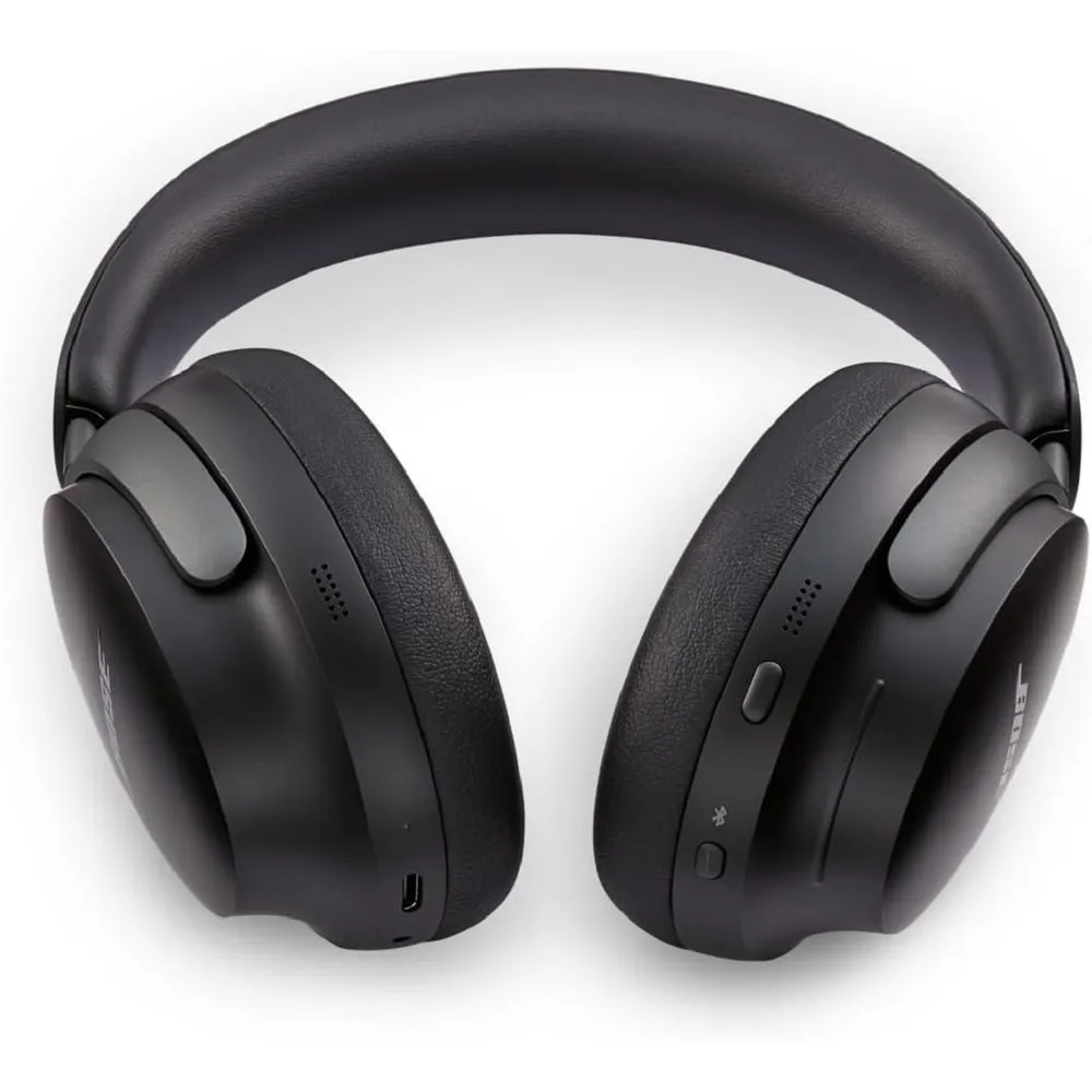 Bose 880066-0100 QuietComfort Ultra Wireless Noise Cancelling Headphones with Spatial Audio, Over-the-Ear Headphones with Mic, Up to 24 Hours of Battery Life, Black