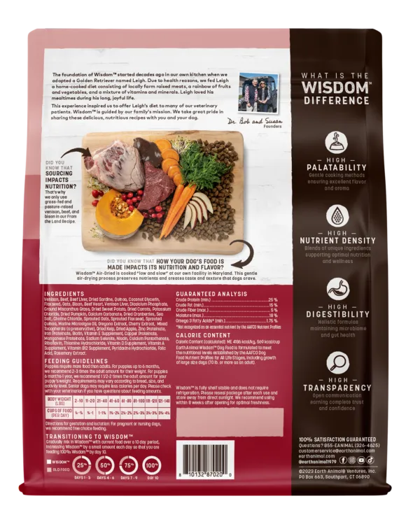 Earth Animal Wisdom™ Air-Dried From the Land Recipe Dry Dog Food