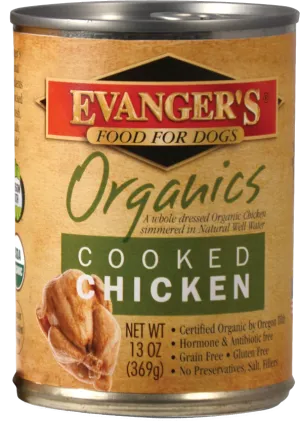Evangers 100% Organic Cooked Chicken Canned Dog Food