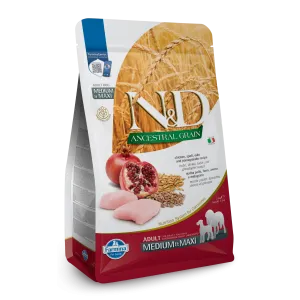 Farmina N&D Ancestral Grain Chicken & Pomegranate Medium & Maxi Adult Dry Dog Food
