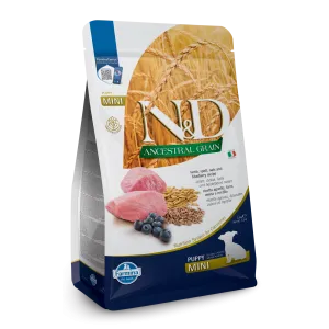 Farmina N&D Ancestral Grain Lamb & Blueberry Mini Puppy Dry Dog Food
