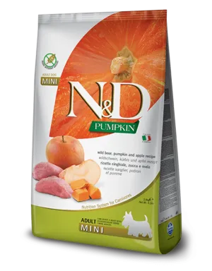 Farmina N&D Mini Adult Dog Grain Free Boar Pumpkin & Apple Formula