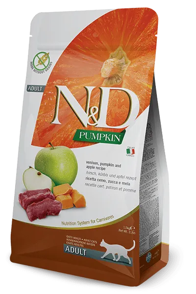 Farmina N&D Pumpkin Grain Free Venison & Apple Adult Dry Cat Food
