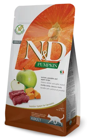 Farmina N&D Pumpkin Grain Free Venison & Apple Adult Dry Cat Food