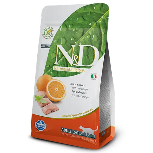 Farmina Natural & Delicious Grain Free Fish and Orange Adult Dry Cat Food