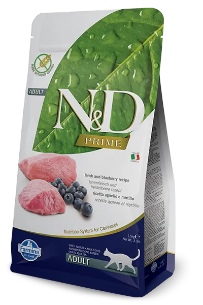 Farmina Natural & Delicious Prime Lamb & Blueberry Adult Dry Cat Food