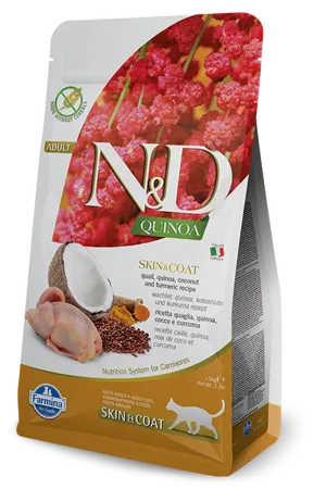 Farmina Pet Foods Feline Skin & Coat Quail Quinoa Coconut & Turmeric Formula Dry Cat Food