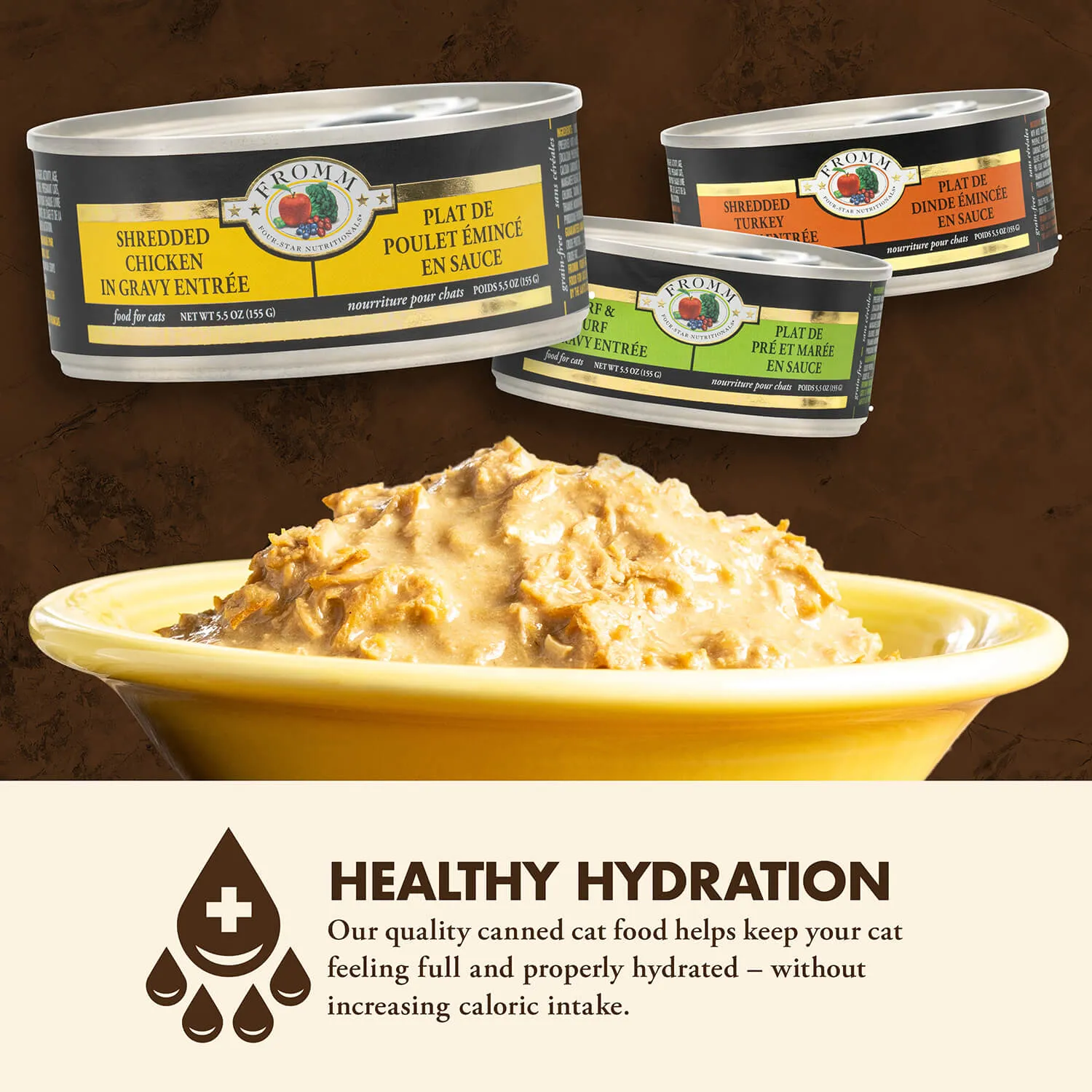 Fromm Four-Star Grain-Free Shredded Surf & Turf in Gravy Canned Cat Food