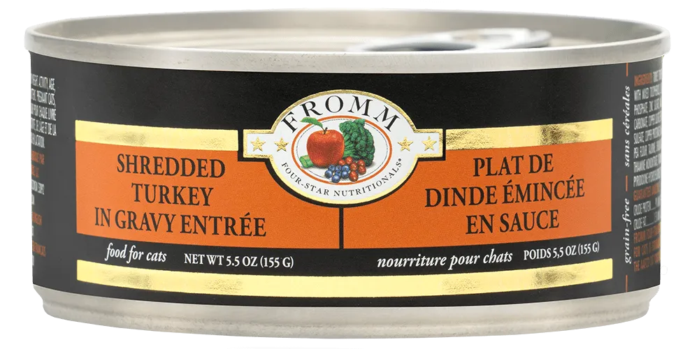 Fromm Four-Star Grain-Free Shredded Turkey in Gravy Canned Cat Food