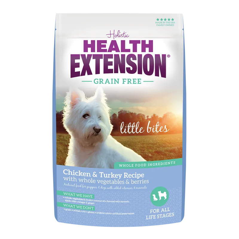 Health Extension Grain Free Chicken & Turkey Little Bites Recipe for Dog