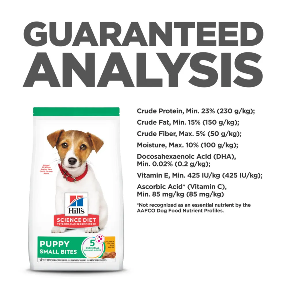 Hill's Science Diet Puppy Small Bites Chicken Meal & Barley Recipe Dry Dog Food