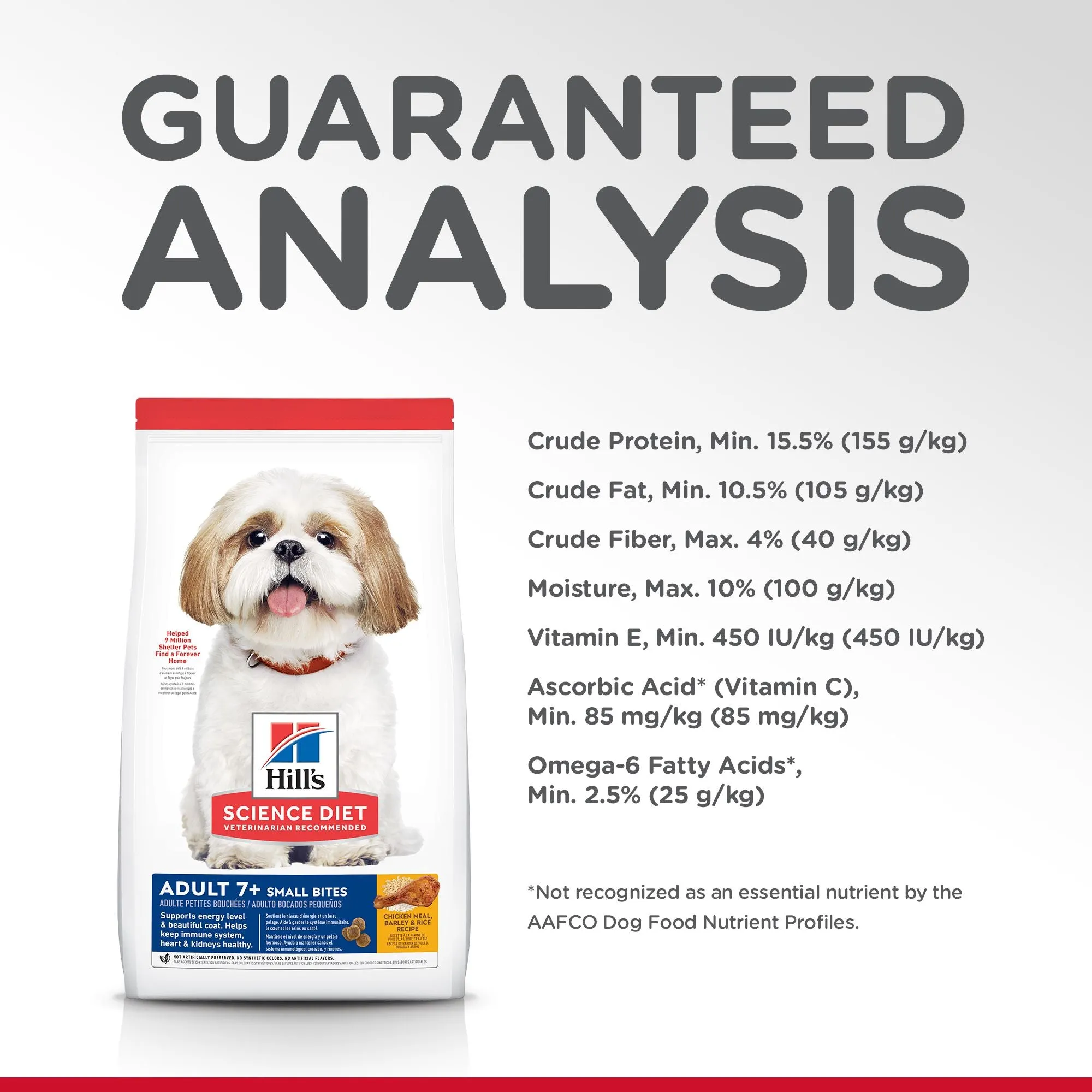 Hill's Science Diet Senior 7  Small Bites Dry Dog Food, Chicken Meal, Barley & Brown Rice Recipe