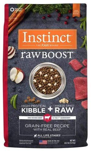 Instinct Raw Boost Grain Free Recipe with Real Beef Natural Freeze-Dried Raw   Kibble Dry Dog Food