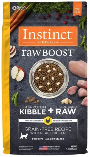 Instinct Raw Boost Grain Free Recipe with Real Chicken Natural Freeze-Dried Raw   Kibble Dry Cat Food