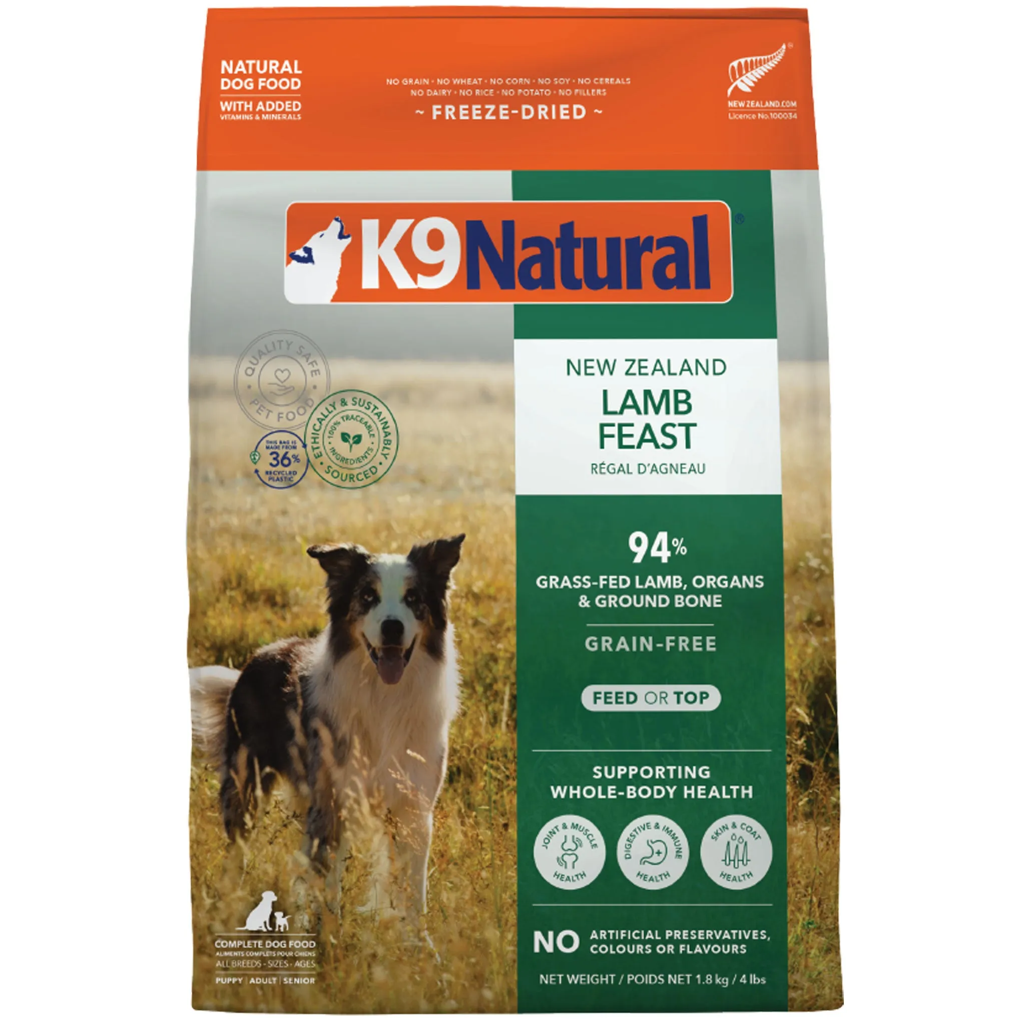 K9 Natural Freeze-Dried Lamb Dog Food