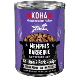 KOHA Grain & Potato Free Memphis Barbecue Slow Cooked Stew with Chicken & Pork Canned Dog Food
