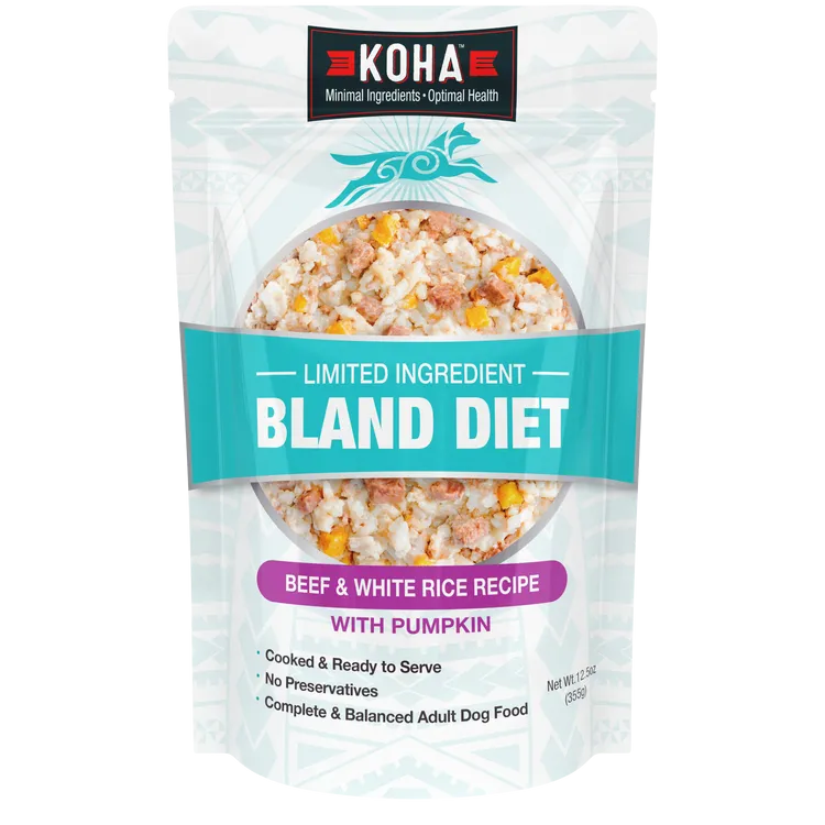 KOHA Limited Ingredient Bland Diet Beef & White Rice Recipe Wet Dog Food Pouch
