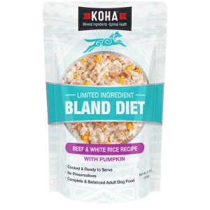 KOHA Limited Ingredient Bland Diet Beef & White Rice Recipe Wet Dog Food Pouch