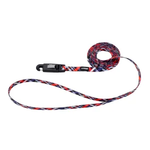 Li'l Pals® Patterned Dog Leash with E-Z Snap® Red and Grey Plaid