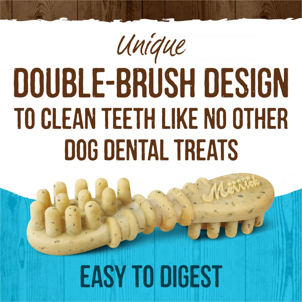 Merrick Fresh Kisses Grain Free Mint Breath Strips Medium Dental Dog Treats