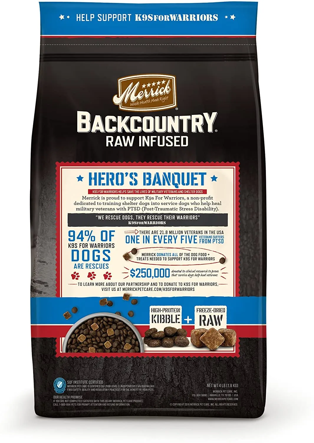 Merrick Grain Free Backcountry Hero's Banquet Recipe Dry Dog Food