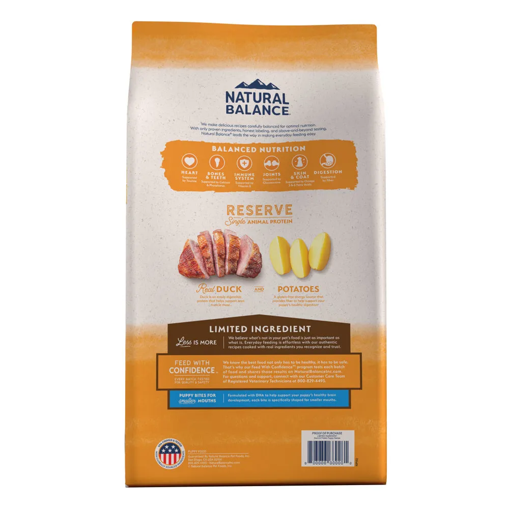Natural Balance L.I.D. Limited Ingredient Diets Grain Free Potato and Duck Puppy Formula Dry Dog Food