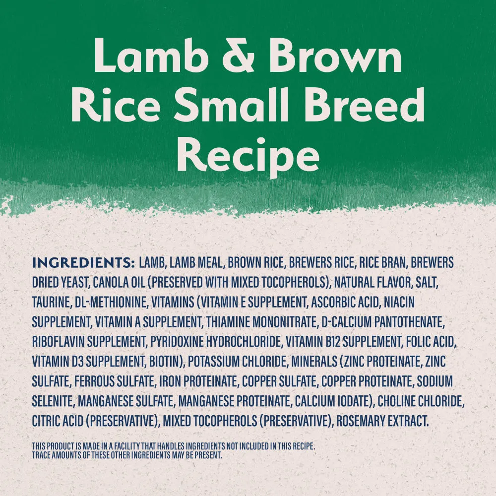 Natural Balance L.I.D. Limited Ingredient Diets Lamb & Brown Rice Formula Small Breed Bites Dry Dog Food
