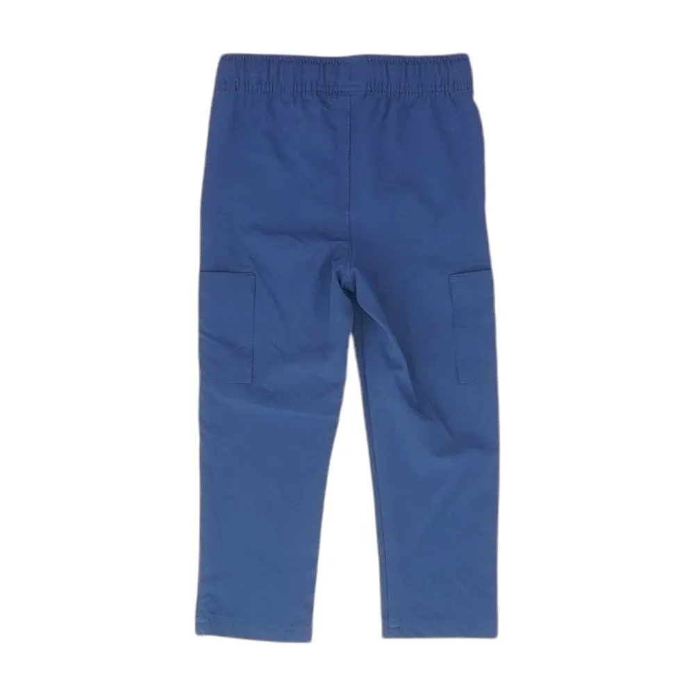 Navy Solid Active Pants