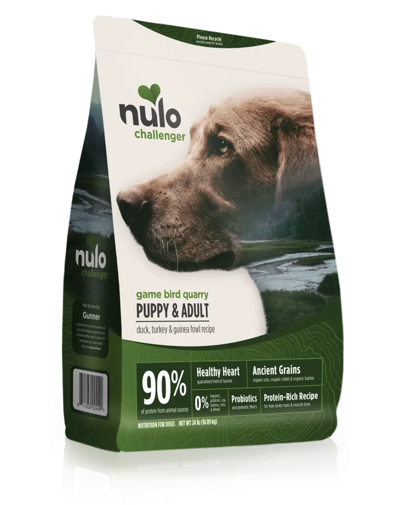 Nulo Challenger High-Meat Kibble Duck, Turkey, & Guinea Fowl Recipe for Dogs