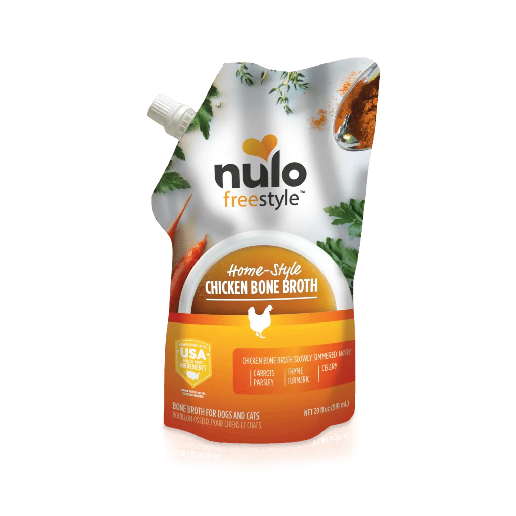 Nulo Freestyle Organic Chicken Bone Broth Recipe Dog & Cat Food Topper