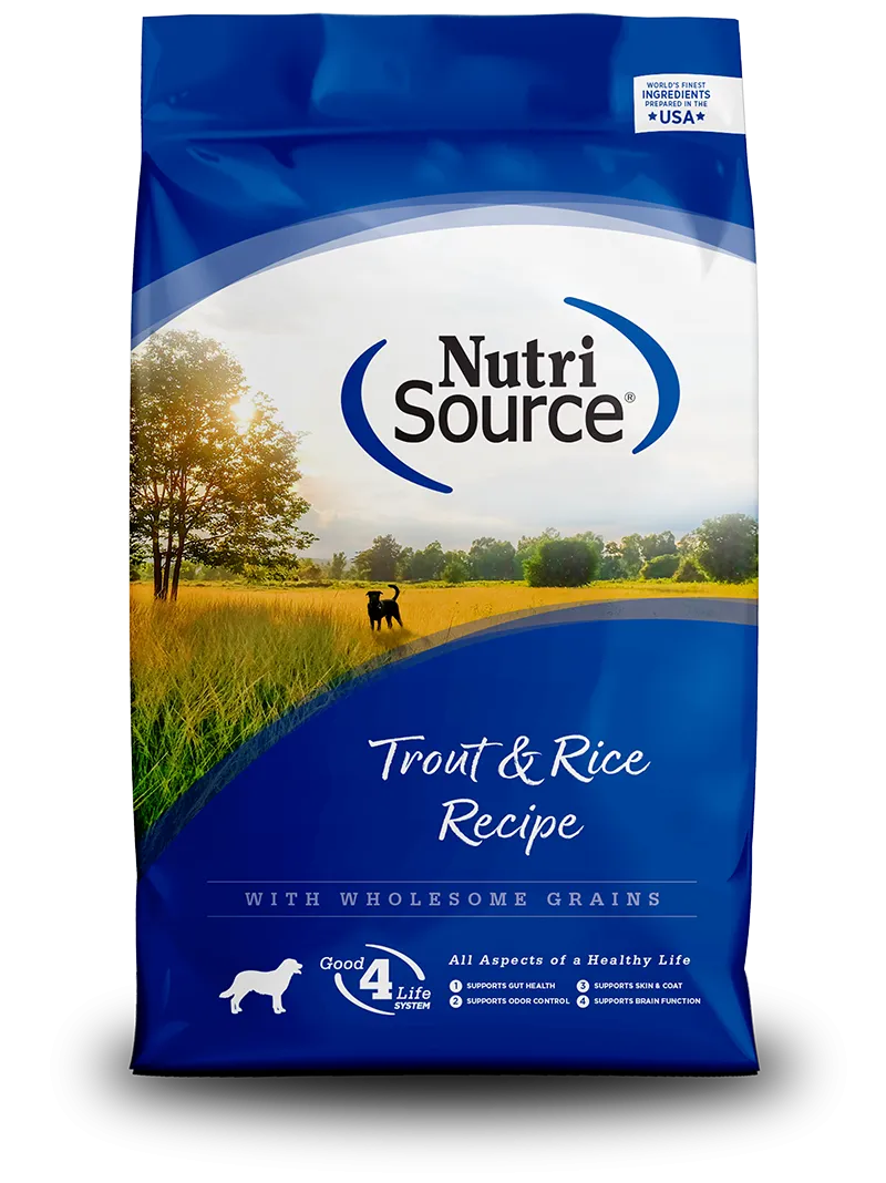 Nutrisource Adult Trout and Rice Dry Dog Food