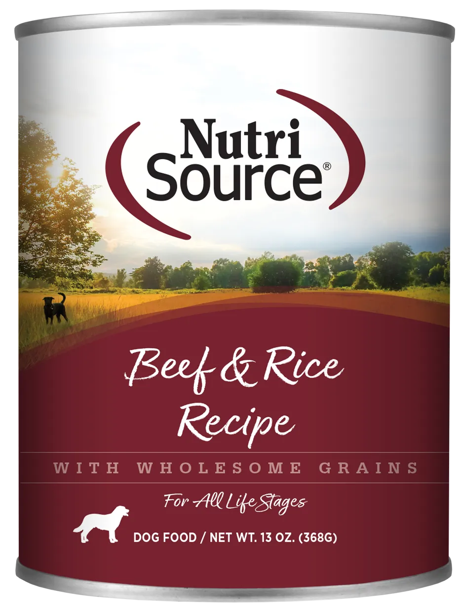 NutriSource® Beef & Rice Recipe Healthy Wet Dog Food