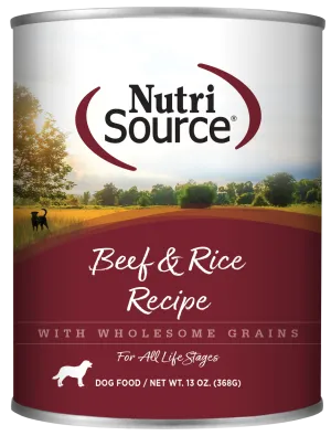 NutriSource® Beef & Rice Recipe Healthy Wet Dog Food