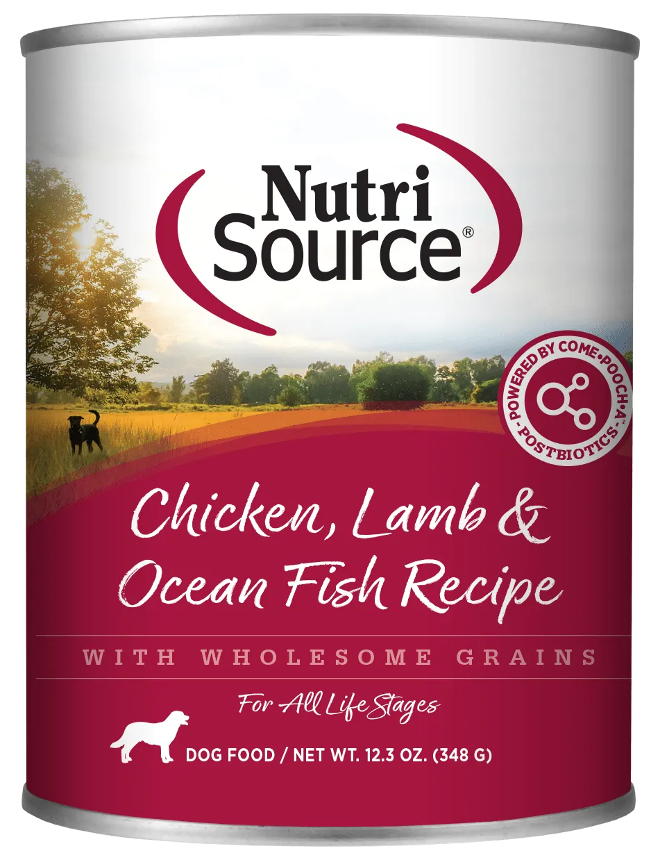 NutriSource Chicken, Lamb & Ocean Fish Canned Dog Food