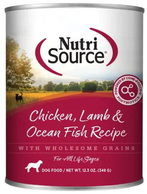 NutriSource Chicken, Lamb & Ocean Fish Canned Dog Food