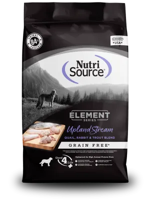 NutriSource® Element Series Upland Stream Recipe Grain Free Quail, Rabbit, & Trout Blend Dog Food