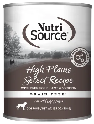 Nutrisource Grain Free High Plains Select Canned Dog Food